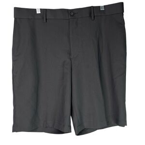 Grand Slam Shorts Men's 38 Gray Golf Athletic Performance Flat Front Pockets